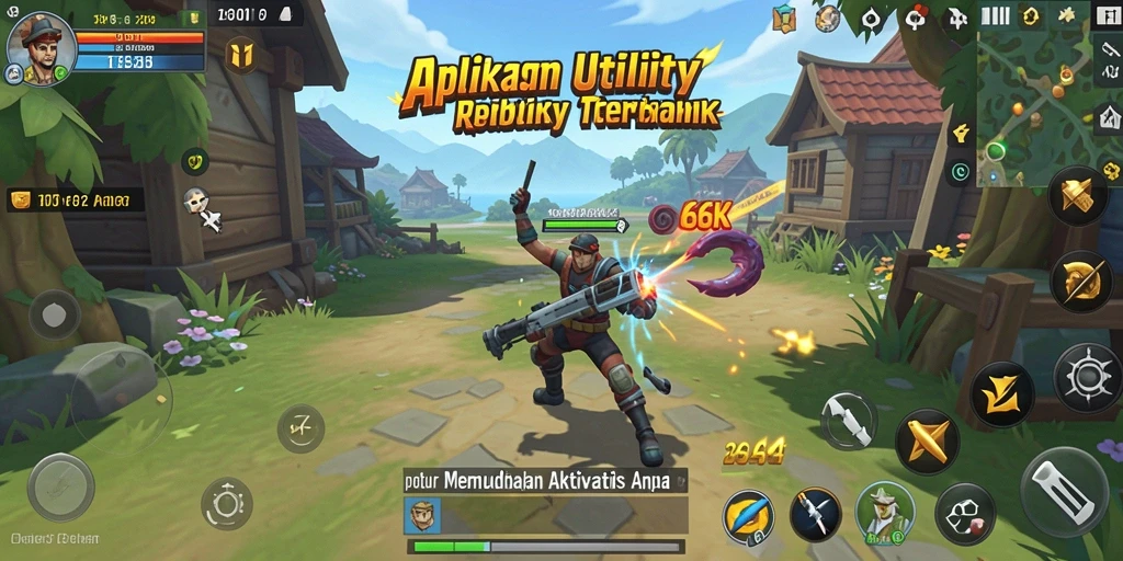 Tampilan aplikasi 66K dengan fitur-fitur Utility yang bermanfaat.