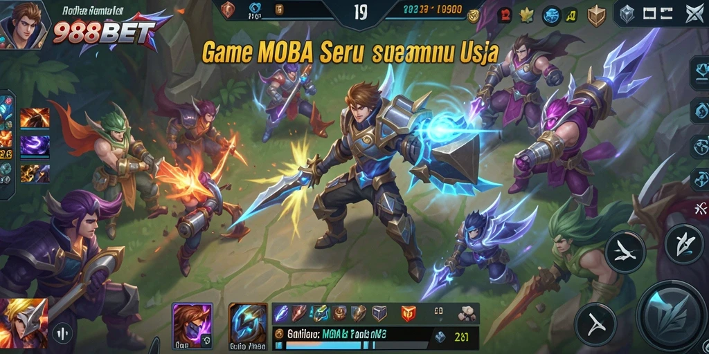 Gameplay seru dari 988BET yang penuh aksi MOBA.