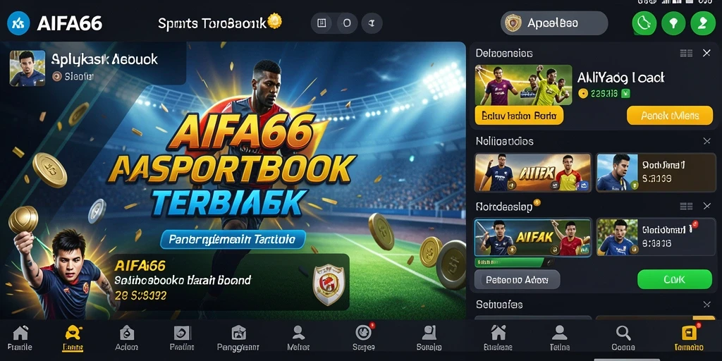 Screenshot AIFA66 menampilkan tampilan antarmuka taruhan olahraga yang menarik.