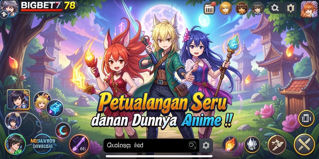 Tampilan gameplay anime yang memukau dan interaktif.