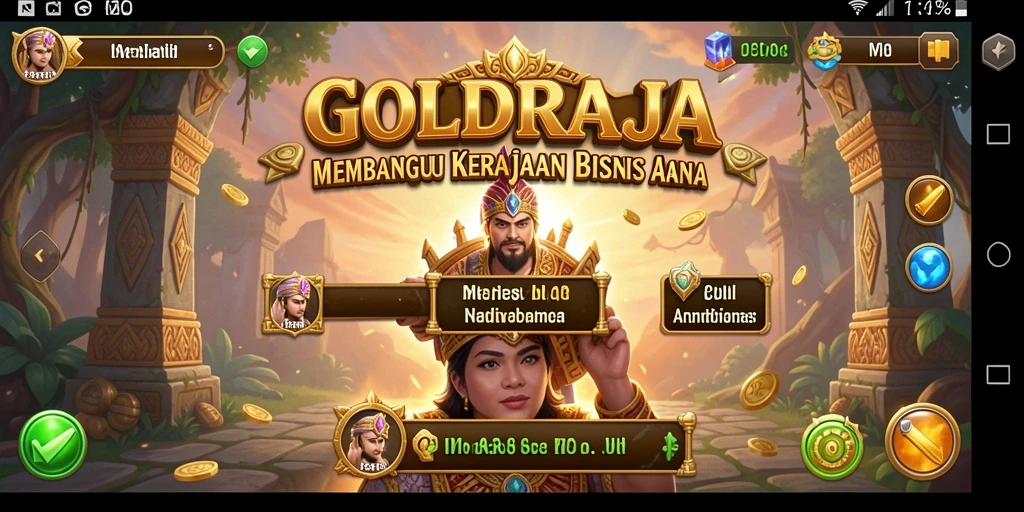 Tangkapan layar gameplay dari GOLDRAJA yang menunjukkan keseruan membangun bisnis Tycoon.