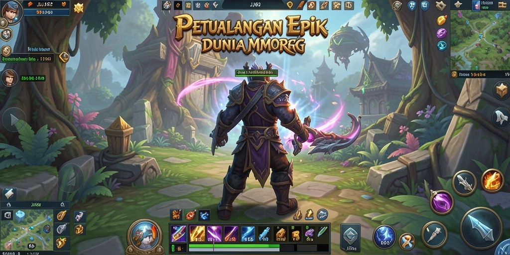 Gameplay seru di dunia fantasi MMORPG JJ62.