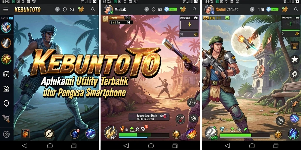 Tampilan antarmuka utama KEBUNTOTO dengan fitur Utility