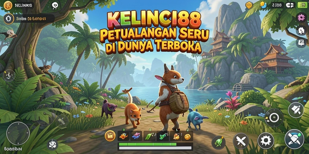 Tampilan gameplay seru di dunia terbuka KELINCI88 yang menarik.