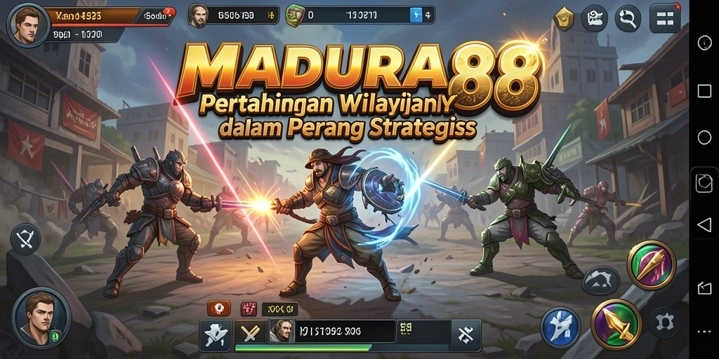 Tampilan gameplay <strong>MADURA88</strong> yang menegangkan dalam pertempuran Tower Defense.