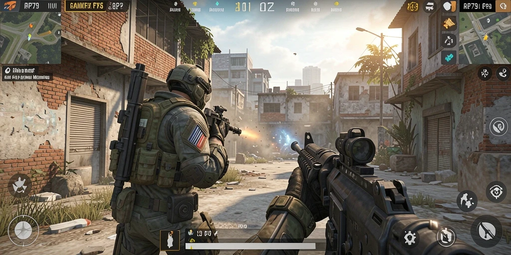 Screenshot menampilkan aksi seru gameplay RP79 dengan grafis yang menakjubkan.