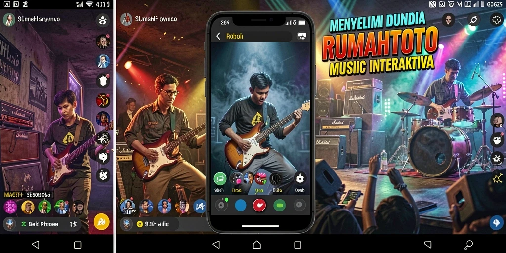 Tampilan gameplay RUMAHTOTO dengan interaksi musik seru.