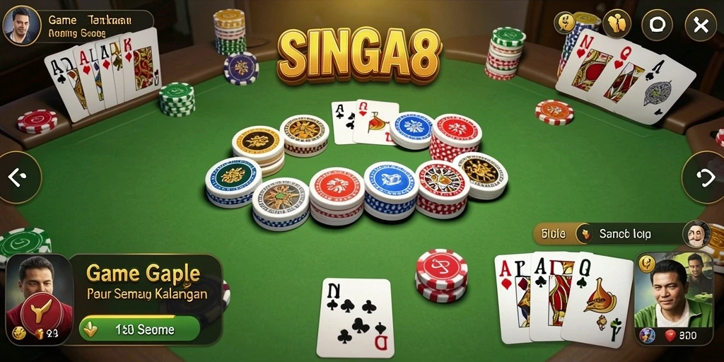 Tampilan gameplay seru dan interaktif dari SINGA8.