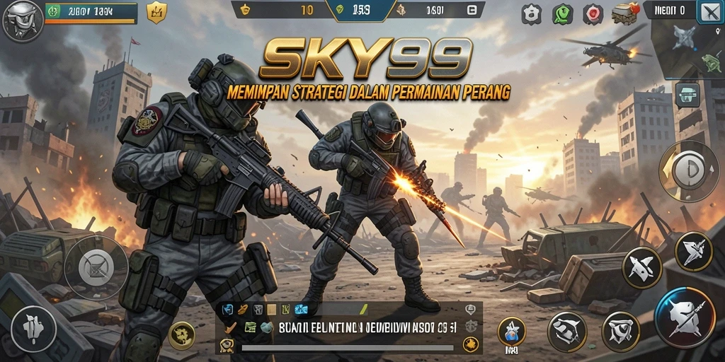 Screenshot utama gameplay <strong>SKY99</strong> menunjukkan taktik pertempuran yang mendebarkan.
