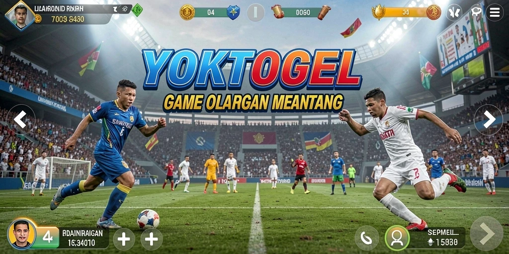 Tampilan utama game YOKTOGEL dengan gameplay olahraga yang seru.